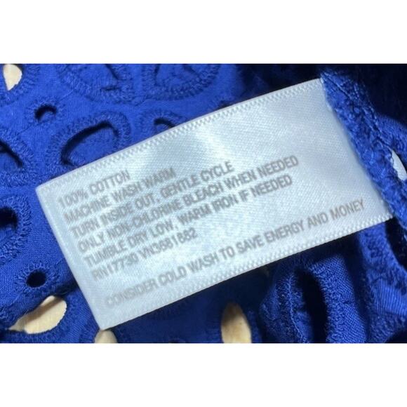 Lilly Pulitzer For Target Navy Blue Eyelet Cover Up Size XS - Picture 8 of 8